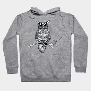 Monochrome Owl Hoodie